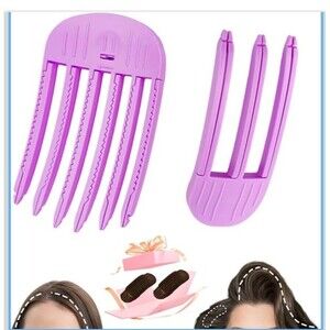 (5) !! 2Pcs Volumizing Hair Clips for Fluffy Bangs High Crown Volume Salon Pink
